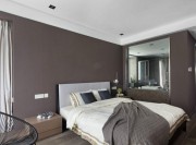 极简朴实北欧风格80平米二居室卧室背景墙装修效果图