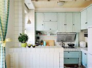 惬意的地中海风格50平米一居室厨房装修效果图
