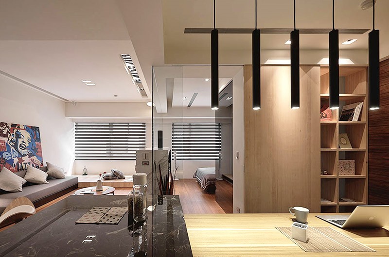 独特的日式风格60平米公寓餐厅装修效果图