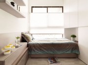 整洁的现代简约风格80平米公寓卧室背景墙装修效果图