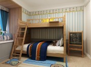 薄荷清香的田园风格80平米三居室卧室装修效果图