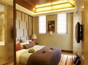 雅致的东南亚风格120平米复式卧室窗户装修效果图
