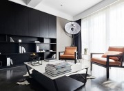细致气派的现代简约风格140平米四居室客厅窗帘装修效果图