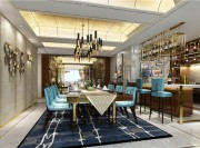 奢华精致的新古典风格200平米别墅餐厅装修效果图