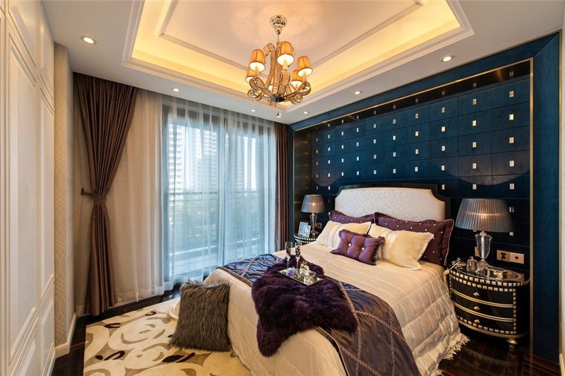 雅致的新古典风格100平米二居室卧室装修效果图
