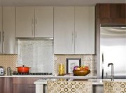 舒适多彩的美式风格80平米小户型厨房橱柜装修效果图