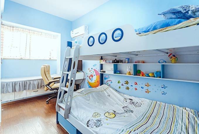梦幻地中海风格50平米一居室卧室装修效果图