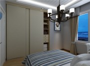 情趣十足的地中海风格110平米三居室卧室衣柜装修效果图