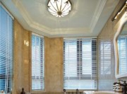 宽敞自然美式风格130平米四居室卫生间浴室柜装修效果图