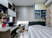 乡村风情地中海风格150平米四居室卧室窗户装修效果图