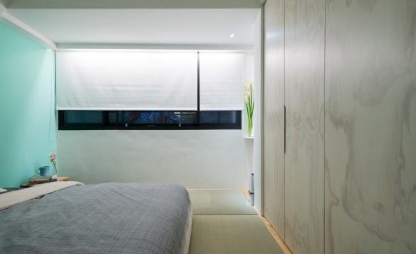 绿意盎然日式风格100平米三居室卧室背景墙装修效果图