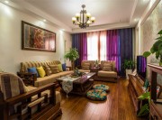 浓情的东南亚风格80平米二居室客厅装修效果图