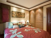 自然清新的东南亚风格90平米二居室卧室装修效果图
