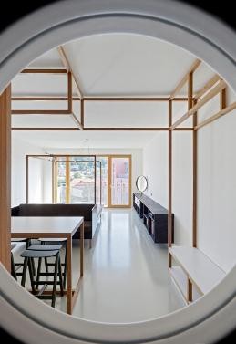 干净清爽日式风格50平米小户型客厅吊顶装修效果图