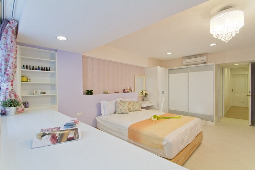 精美田园风格70平米公寓卧室装修效果图