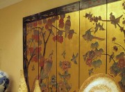 古韵典雅中式风格70平米一居室客厅背景墙装修效果图