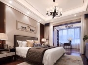 宁静舒适中式风格150平米四居室卧室吊顶装修效果图