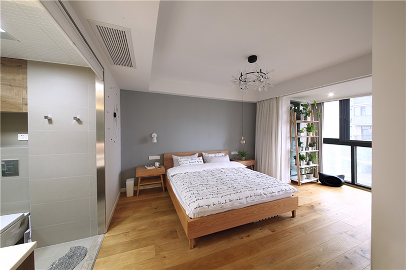 简洁质朴的北欧风格150平米四居室卧室装修效果图