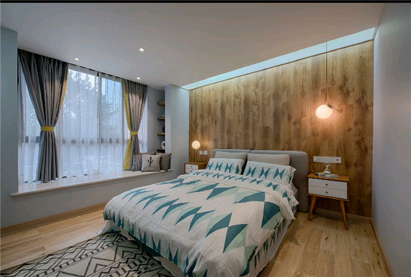 宁静的北欧风格公寓卧室装修效果图
