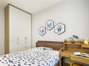 朴实温和的北欧风格四居室儿童房衣柜装修效果图