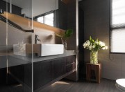 时尚立体现代简约风格120平米复式loft卫生间浴室柜装修效果图