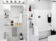 黑白灰现代简约风格60平米小户型卫生间浴室柜装修效果图