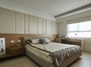 简单精细现代简约风格130平米四居室卧室飘窗装修效果图