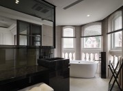 经典黑白灰现代简约风格200平米别墅卫生间浴室柜装修效果图