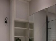 原木元素现代简约风格40平米公寓卫生间浴室柜装修效果图