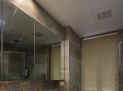 木质怀旧简约风格80平米二居室卫生间浴室柜装修效果图