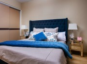 纯净温暖美式风格120平米三居室卧室背景墙装修效果图