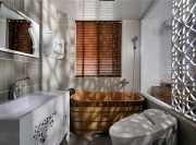 中式典雅文艺100平米二居室卫生间浴室柜装修效果图