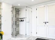 精致清爽北欧风格130平米四居室卫生间浴室柜装修效果图
