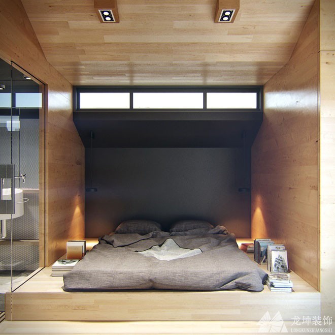 欧式精装休闲40平米一居室卧室背景墙装修效果图