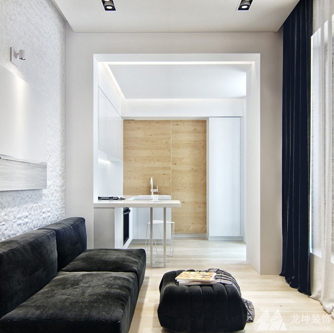 欧式精装休闲40平米一居室客厅装修效果图