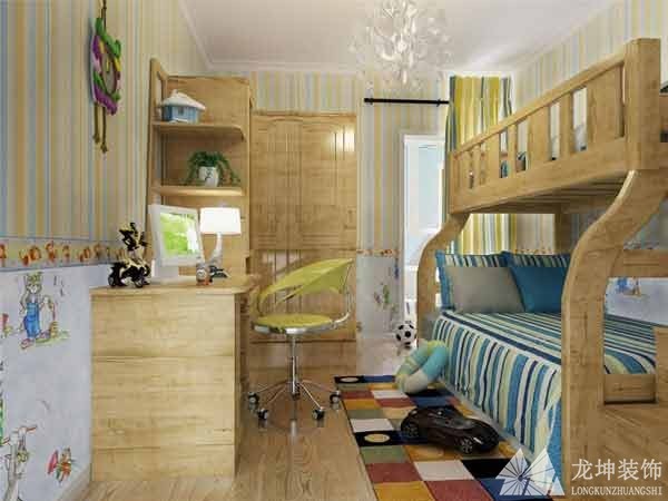精美雅致欧式60平米一居室儿童房背景墙装修效果图
