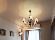 欧式褐色浪漫90平米二居室卧室吊顶装修效果图