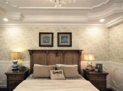 古典欧式风格100平米二居室卧室背景墙装修效果图
