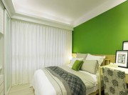 青春活力北欧风格80平米二居室卧室窗帘装修效果图