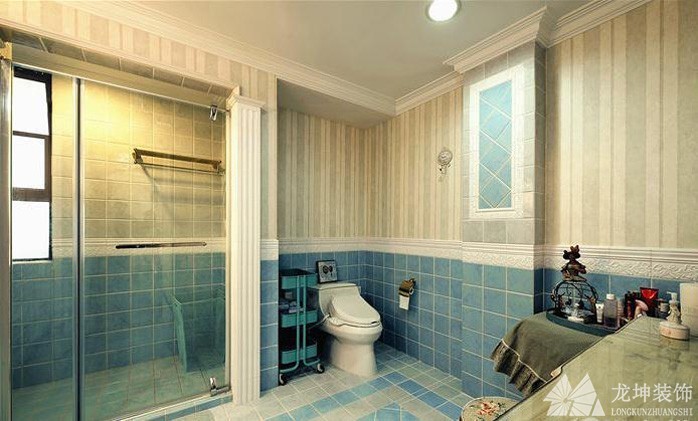 古典欧式风格100平米二居室卫生间浴室柜装修效果图