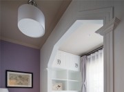 紫色淡雅欧式风格100平米二居室儿童房背景墙装修效果图