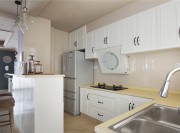 紫色淡雅欧式风格100平米二居室厨房橱柜装修效果图
