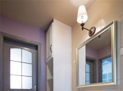 紫色淡雅欧式风格100平米二居室卫生间浴室柜装修效果图