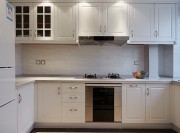 高雅华丽欧式风格120平米三居室厨房橱柜装修效果图