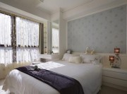 法式浪漫精致130平米四居室卧室窗帘装修效果图