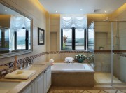 欧式优雅大气130平米三居室卫生间浴室柜装修效果图