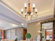 浪漫奢华欧式风格110平米三居室餐厅吊顶装修效果图