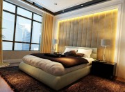 奢华精致欧式110平米三居室卧室背景墙装修效果图
