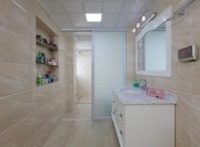 华贵温馨欧式风格120平米三居室卫生间浴室柜装修效果图