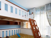 北欧混搭休闲120平米三居室儿童房背景墙装修效果图